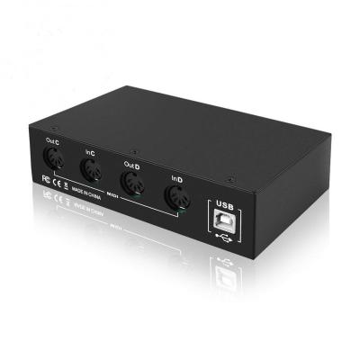 China usb MIDI Box Midibox USB MIDI Interface 4i/4o + MERGE 2i - 4o, 4 x 4 64 Channels Converters Box 84524 for sale