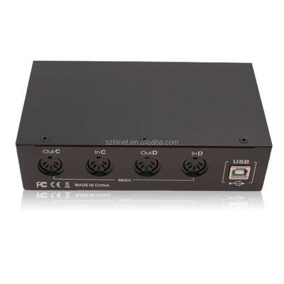 China 4 MIDI inputs and outputs (64 MIDI channels) MIDI Box interface for sale