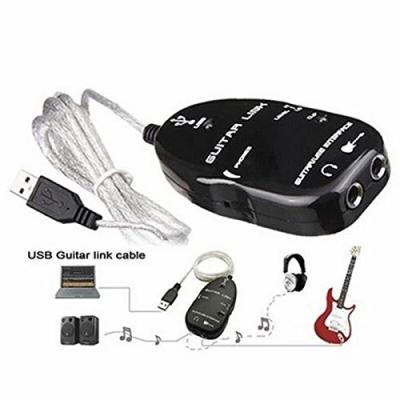 Chine USB Electric Guitar Interface Link Cable Cord, Guitar Adapter for PC/Mac Computer Recording with Cable à vendre