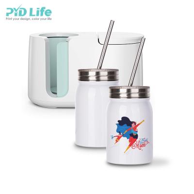 China Stainless Steel Viable Sublimation Printing Sublimation Printing Machine Press Mug Cricut Empty PYD Mason Jar Tumbler With Straw for sale