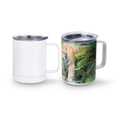 China Viable Life Wholesale PYD Sublimation Double Walled 10oz Coffee Travel Camping Mug Stainless Steel Mug for sale