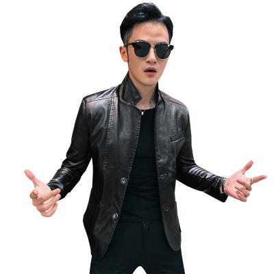 China Hot sale custom soft 2021 plus size men's jackets new fashion men's black leather jacket for sale