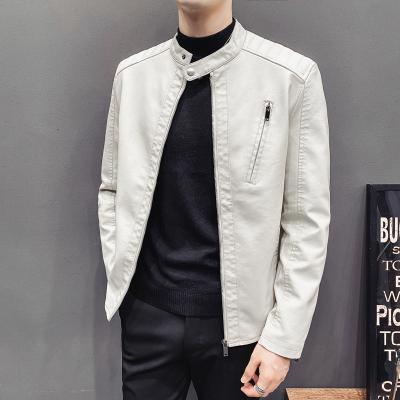 China Hot sale custom soft 2021 plus size men's jackets new fashion men's black leather jacket for sale