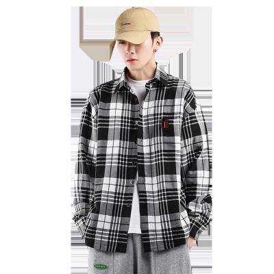 China Fashionable Hong Kong Style Long Loose Men's Long Loose Shirt Men's Fashion Hong Kong Casual Shirt Viable Youth Casual Shirt Summer Spring And Sleeve for sale