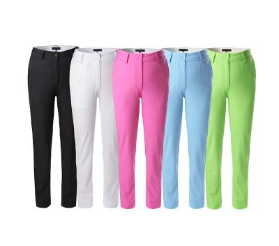 China Anti-pilling ladies golf clothing quick-drying golf pants embroidery women golf pants for sale