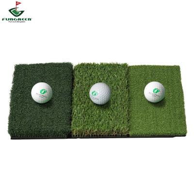 China Grass Mat Attack Tri-Turf Portable 64*41cm Import Golf Hitting Mat With 3pcs Different Style Grass Rubber Mat 25in x 16in (25in x 16in) for sale