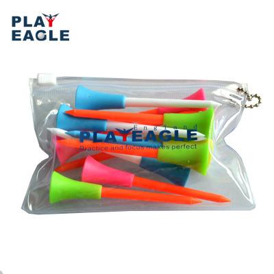 China Colorful Customize Logo New Plastic With Rubber Cushion Top Golf Tee for sale