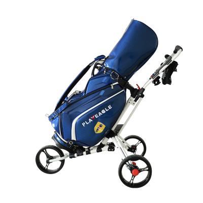 China PLAYEAGLE 3 Rolls Golf Bag Trolley Back and forth Foldable Golf Cart PE-787 for sale