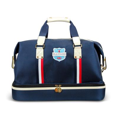 China Durable and Convenient Boston Waterproof Nylon PLAYEAGLE Golf Clothing Bag Hard Bottom Blue Bag Outdoor Travel Bag for sale