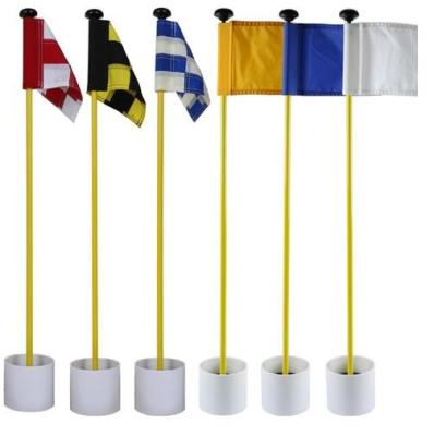 China Plastic/Aluminum Plastic Fiberglass/Metal Flagpole, Hole Putting Green Golf Cup, Golf Flagsticks and Pole Flag Cup Holders for sale