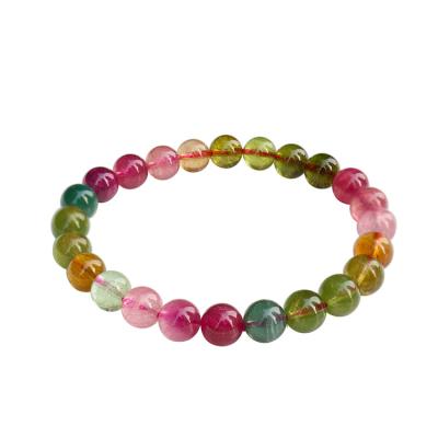 China Promote blood circulation and increase vitality candy color rainbow tourmaline bracelet wangfuwangzi fortune jewelry gift brazilian bracelet for sale