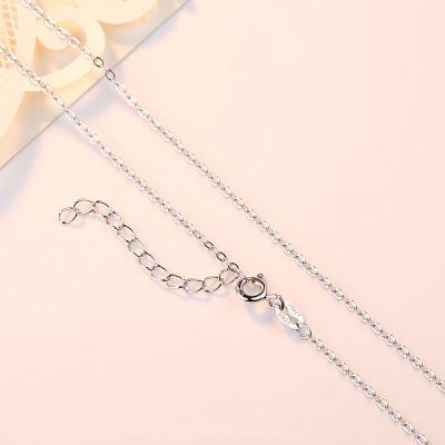 China TRENDY Platinum Plated Basic Chain 925 Sterling Silver Necklace Snowflake Chain Wave Chain for sale