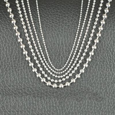 China FASHIONABLE Silver Round 925 Pearl Sweater Chain Long Light Pearl Chain Necklace Platinum Plated for sale