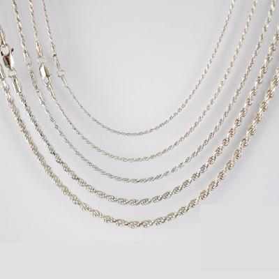 China FASHIONABLE Thick Silver Hemp Rope Chain 925 Silver Chain Men's Necklace Twine Chain for sale