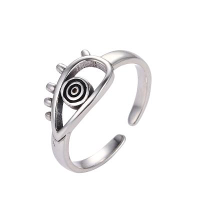 China Retro Punk 925 Pure Silver Devil's Eye Ring Niche Design Thai Silver Exquisite Customized Index Finger Ring for sale