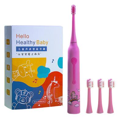 China Magnetic Levitation Motor High Quality Dental Care Smart Children Black Battery Operated Electric Toothbrush Children for sale