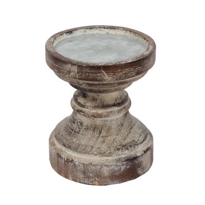 China Home/Wedding Wholesale Traditional Wooden Decoration Candle Holder Pillar Candlestick Stand For Home Decoration for sale