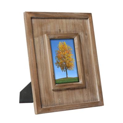 China Large Traditional Rustic Handmade Distressed 5x7 Picture Frames Wooden Table And Wall Frame With Real Glass , Large Blank Picture Frames for sale