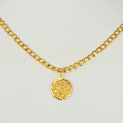 China Custom Cheap Gold Plated Coin Necklace From Europe Manufacture Prices for sale