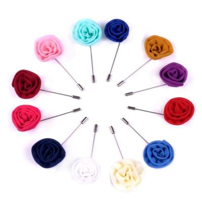 China Wholesale Europe Manufacture Custom Flower Pin Flower Corsage For Clothing for sale