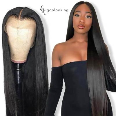 China Silky Straight Wave Lace Front Wig Vendors Wholesale HD Transparent Straight Lace Front Wigs For Black Women 100 Brazilian Virgin Hair Wigs for sale