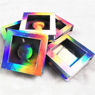 China Custom Square Laser Eyelash Box Top Quality Cavity Design A Variety Of Eyelash Packaging Boxes for sale