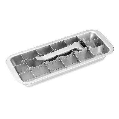 China Sustainable Home and Kitchen Wholesale Stainless / High Quality Aluminum Ice Cube Molds 18 Slots Aluminum Ice Cube Tray for sale