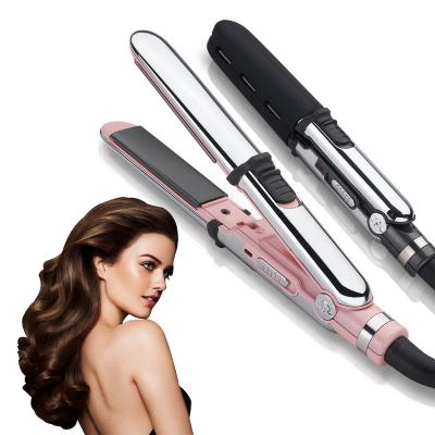 China Security Selling Short Mini Ceramic Hair Iron Home Use Flat Mini Hair Straightener and Curler 2 in 1 Straight Hair Comb for sale