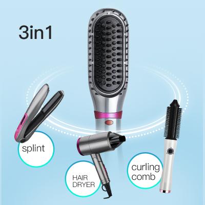 China Safety Ionic Hair Straightener Sweep Anti Scald Care Silky Straight Passionate Comb Electric Hot Air Hair Straightening Brush for sale