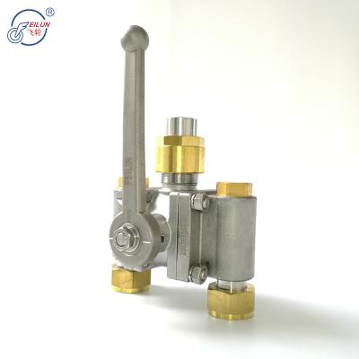 China Industry China Manufacturer Stainless Steel Cryogenic Three Way Gas Ball Valve for sale