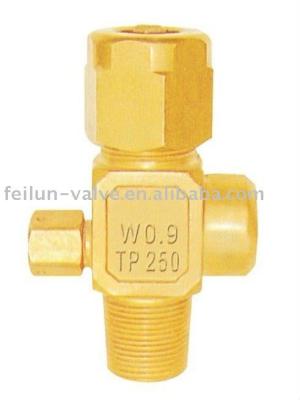 China F2 oxygen tank brass valve with safety device for sale