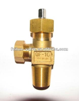 China QF-10A Brass Needle Type Cl2 Gas Valve For Gas Cylinder for sale