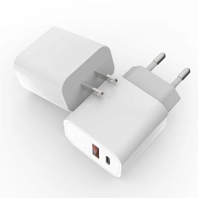 China NEW Accord PD3.0 Mobile Devices Accessories 2-Port USB C Wall Charger Safe Quick Power Adapter Fast Charger for sale