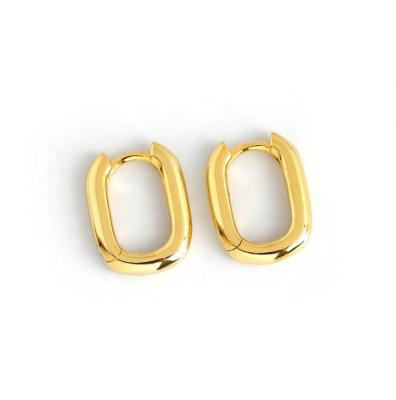 China Fashionable China earring seller 925 sterling silver earring 18k metal earring minimal circle for sale