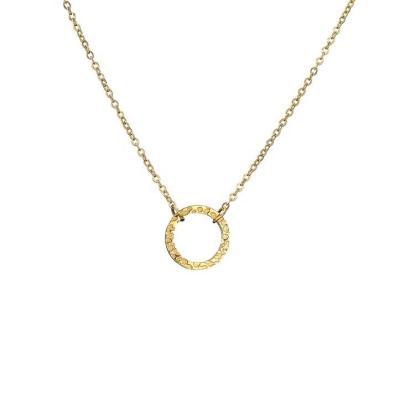 China CLASSIC Hot Sale Fashion Women Circular Necklace Jewelry Pattern Gold Filled Short Necklace 925 Silver for sale