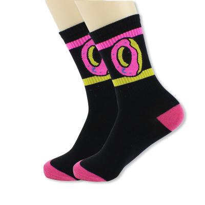 China Wholesale Antibacterial Novelty Women Funny Crew Socks Odd Future Donut Graphic Long Tube Sports Socks for sale