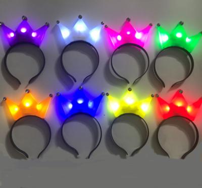 China Flssh Factory Direct Selling Fashion Party Supplies Cool Flash Crown LED Light Headband Headwear for sale