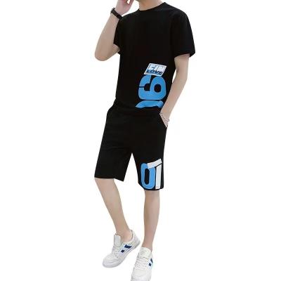 China QUICK DRY In the summer of 2023, a new two-piece suit INS sports suit sports men's leisure wear short-sleeved loose suit. for sale