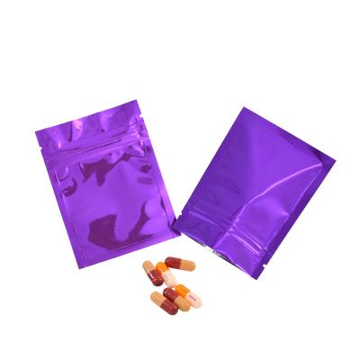 China Eco-friendly Barrier Food Grade Stand Up Resealable Mylar Foil Pouch Ziplock Bag Customized Flat Barrier Snack Packaging Bag for sale