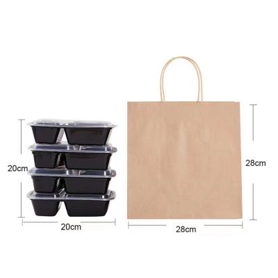 China Recyclable Custom Printed Your Own Logo White Brown Kraft Gift Craft Carrier Shopping Paper Gift Bag With Twisted Handles for sale