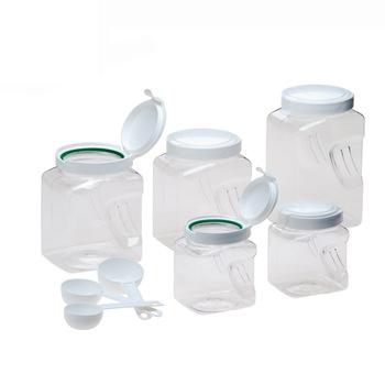 China Snapware 60002BXS Snapware 60002BXS Square Handle 5-Piece Dry-Food Airtight Canister Set for sale