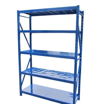 China Durable Corner Steel Light Duty Display Racks Stacking Shelf Storage Racks Tool Shelving for sale