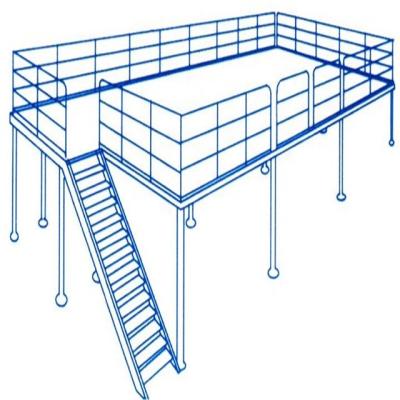 China Durable Industrial Warehouse Storage Platform Metal Shelving Steel Storage Rack for sale