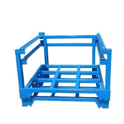 China Detachable Folding Durable Heavy Duty Galvanized Portable Customized Metal Stacking Shelves Racks Pallet Tire Rack for sale