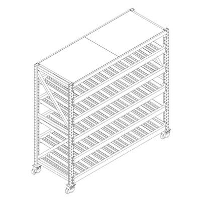 China Warehouse Rack Sell Well New Type Cardboard Flowing Shelves Heavy Duty Storage Warehouse Rack for sale