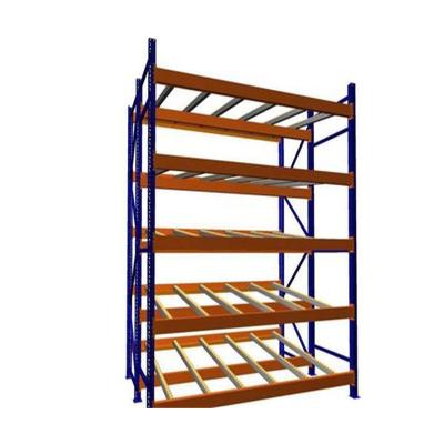 China Fluid Steel Warehouse Rack Storage Racking Supermarket Shelf With Heavy Duty Metal Storage Rack Customized for sale