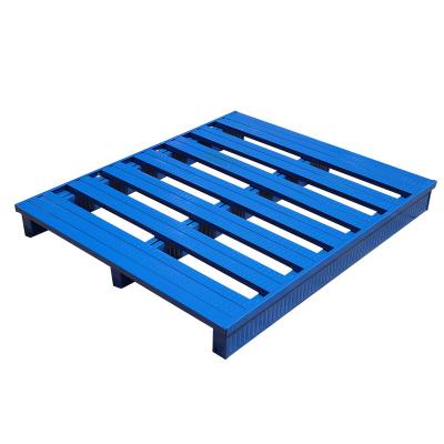 China Industrial Warehouse Storage Racking Powder Coating Storage Stackable Bulk Steel Pallets Customized Industrial Steel Pallet for sale