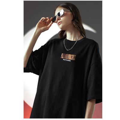 China Anti-Wrinkle Cotton T-shirt Women Girls Tops Womens T-shirt Women's T-shirt Printed Oversized Custom Manufacturer for sale