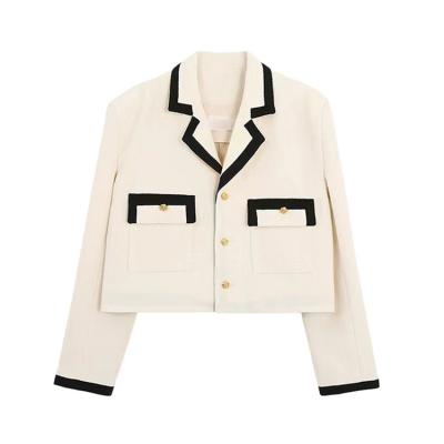 China French Office Business Casual Work Blazer Suit Office Business Casual Wear Anti-Wrinkle Style Wear Outer Blazer Jackets For Women for sale