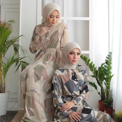 China Factory Supplier Super Soft and Comfortable Kaftan Printed Muslim Women Abaya Robe Ladies Robe Arab Middle East Long Dress Long for sale